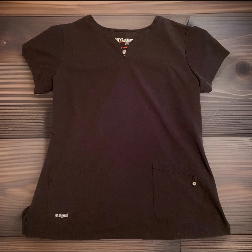 Grey's Anatomy Signature By Barco Women’s Scrub Top Large Black